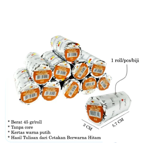 

Tbmo Paperline Thermal Register Roll Coreless 57X30 Paperline / Kertas Roll Kasir