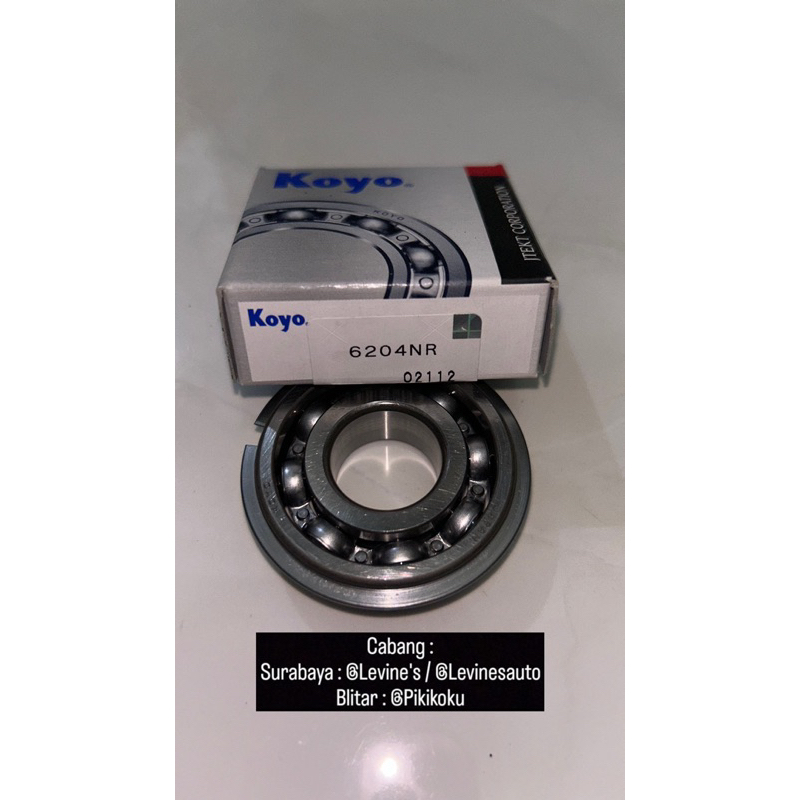 laker 6204 NR koyo jepang / bearing 6204NR koyo jepang / lahar 6204 nr / laher 6204NR