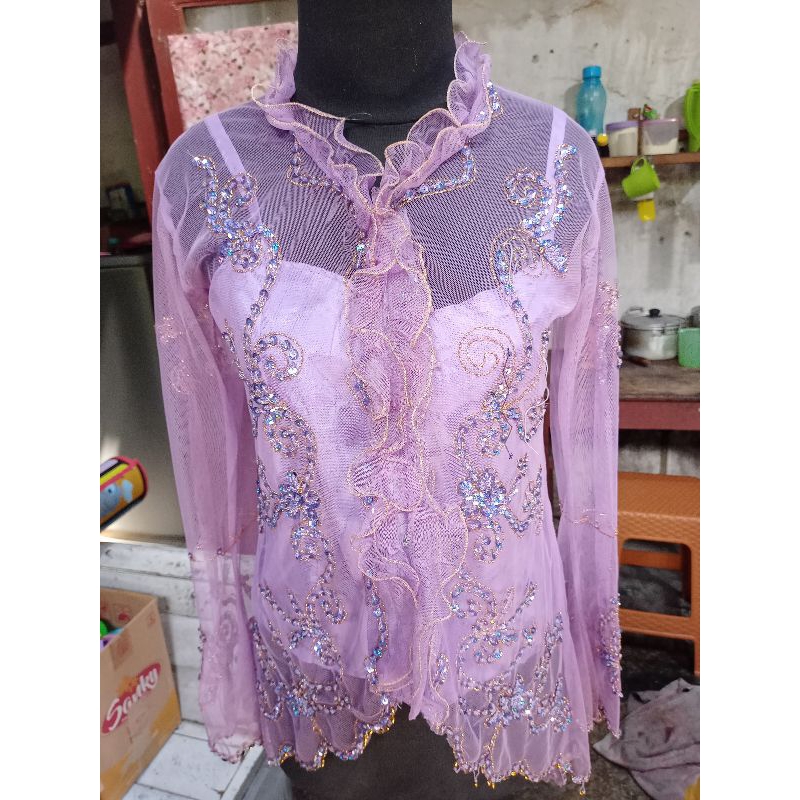 kebaya berpayet ungu kebaya remaja kebaya wisuda wanita dewasa
