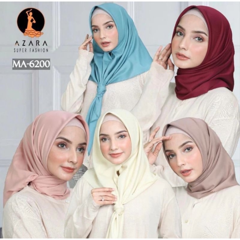 Hijab segiempat motif metal logo logam by AZAHRA murah/Voal polos