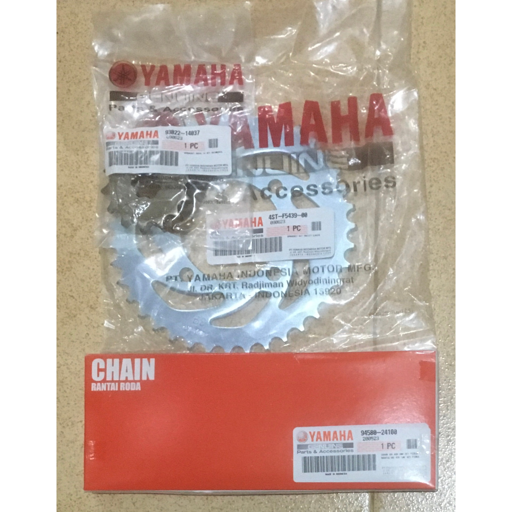 GEAR SET GIR SET FI ZR FIZR F1 YAMAHA ORIGINAL 4ST-WE01A-80