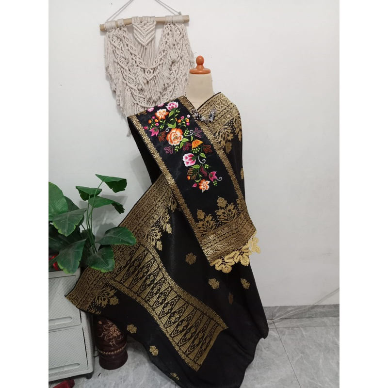Songket silungkang full kristal premium basulam