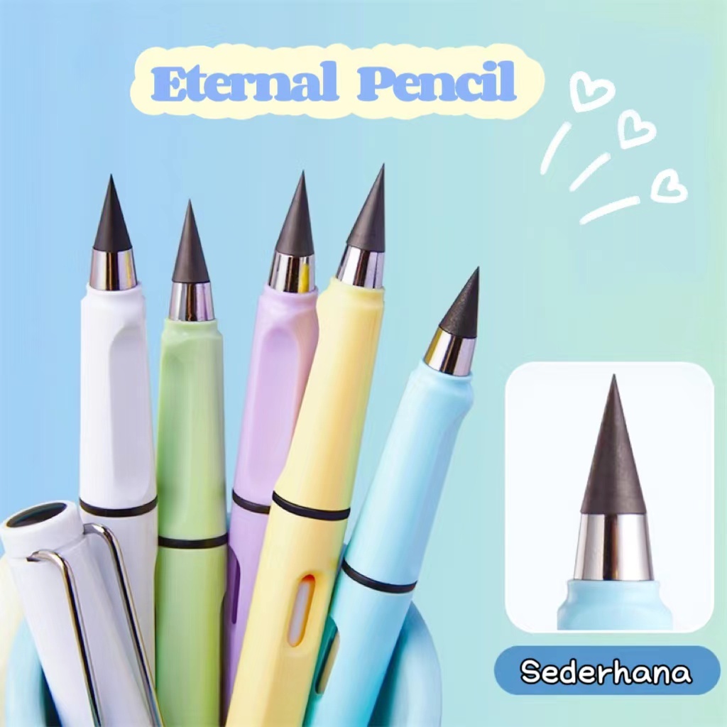 

✨COD Pensil Eternal / Plus Eraser Eternal Pensil Abadi Tak Bisa Habis Lucu Sederhana Pensil -MG