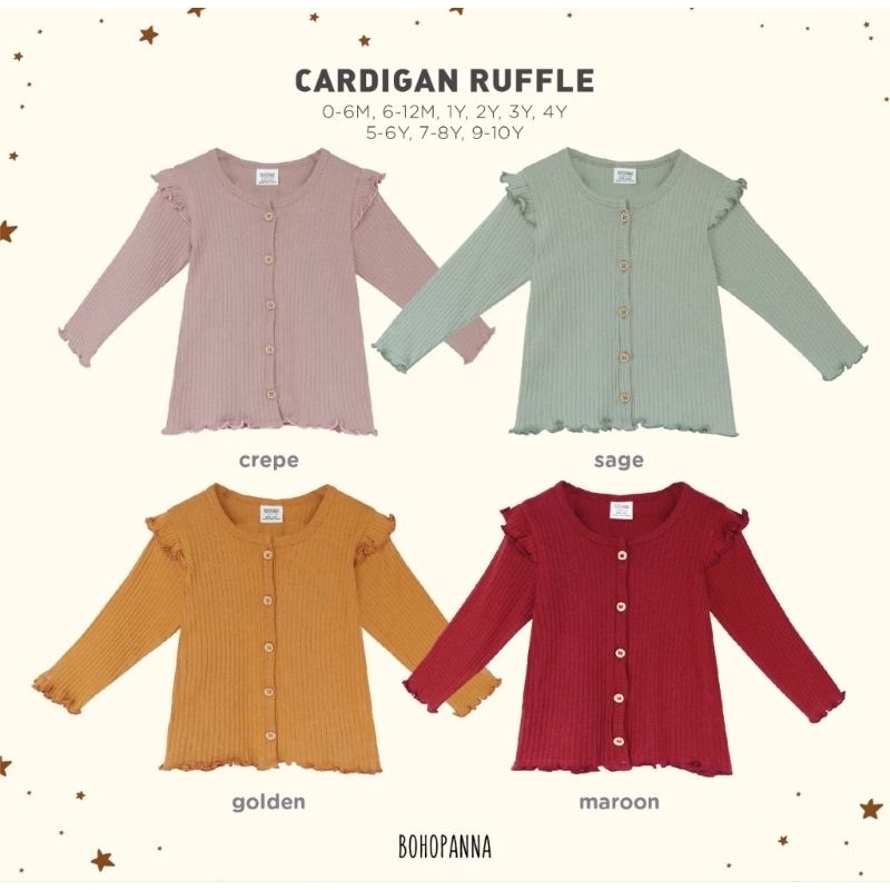 BOHOPANNA Cardigan Ruffle / Cardigan Anak