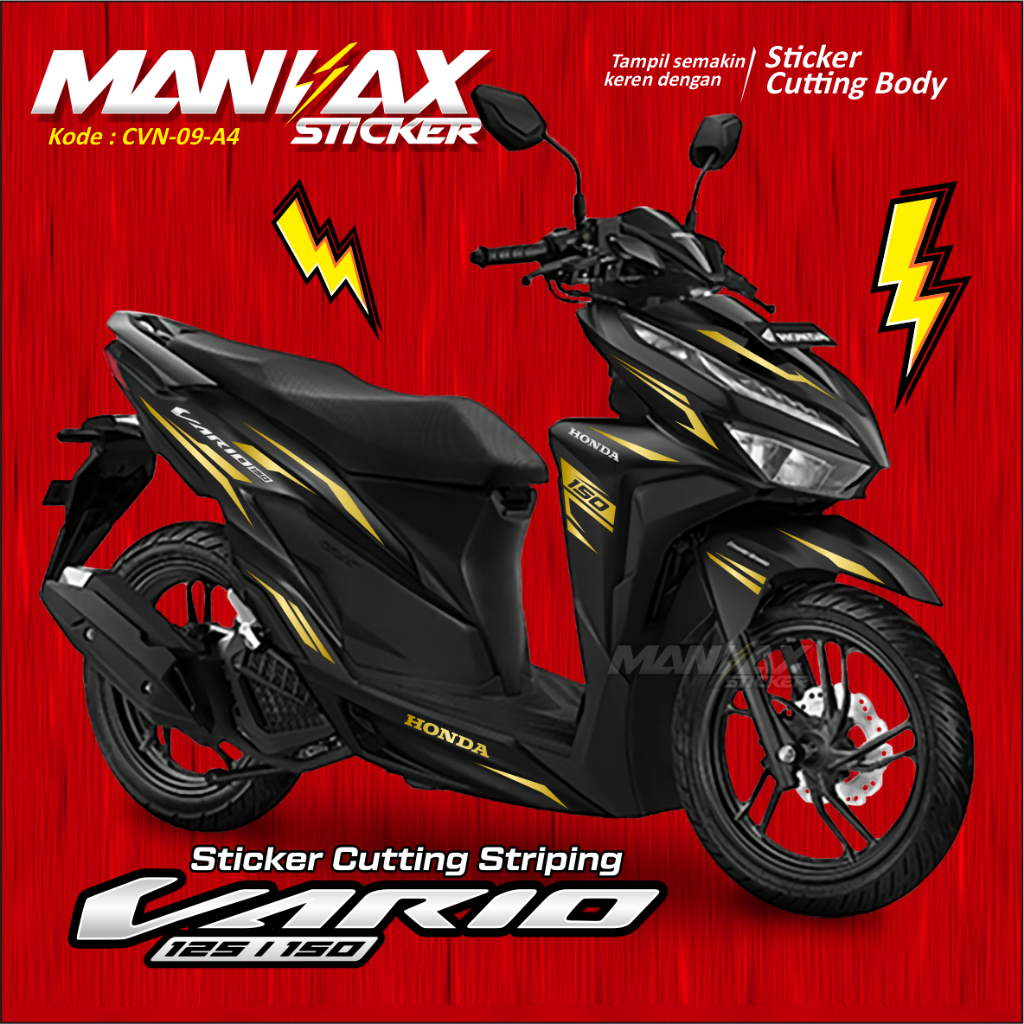 Sticker Cutting All New Vario 150 Gold - Cutting Body Motor Vario New 125-150 Gold - Striping Honda 