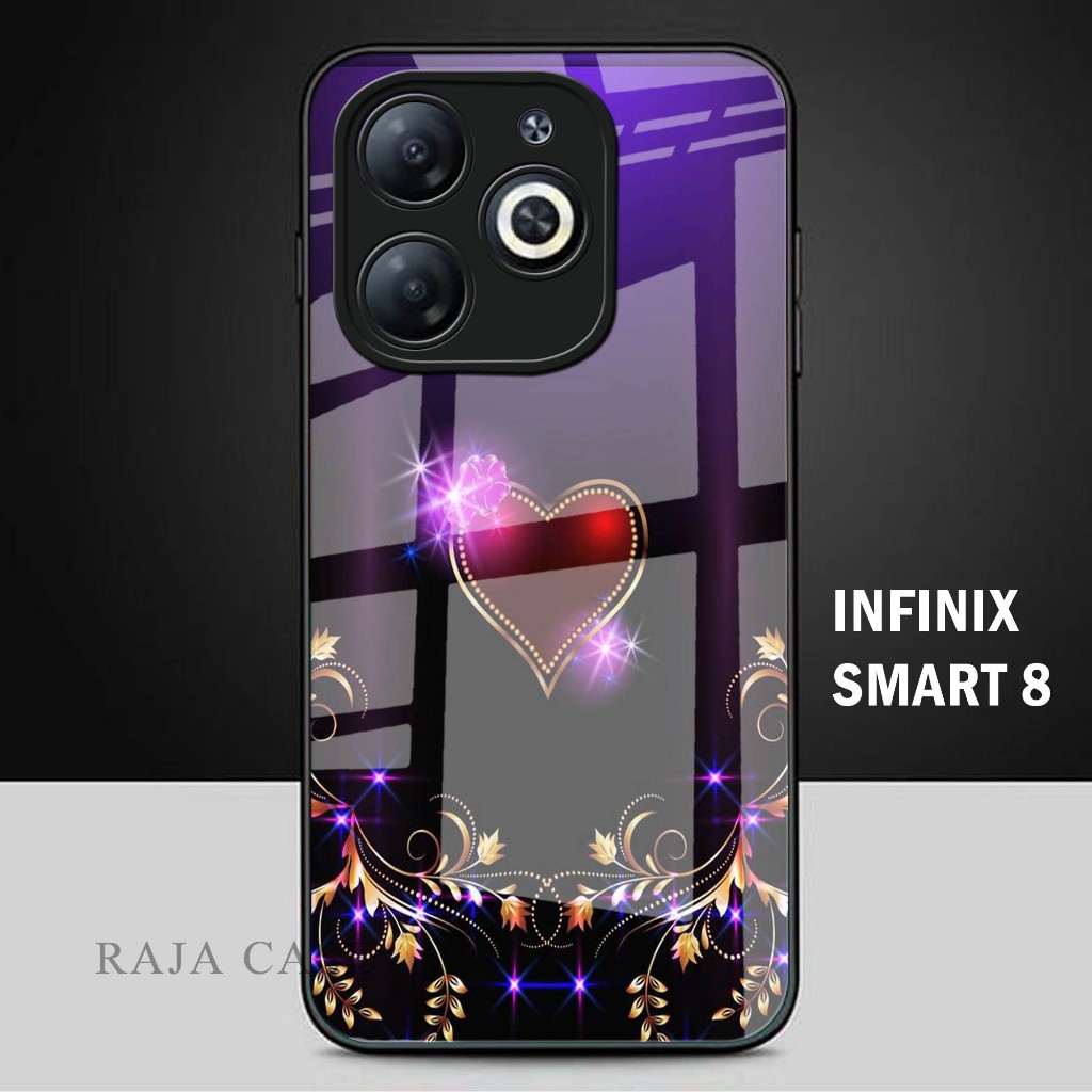 Softcase Kaca INFINIX SMART 8 - casing handphone - INFINIX SMART 8  -S46-