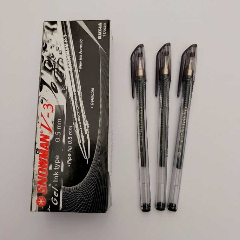 

(12 pcs) Bolpen/Pulpen/Ballpoint Snowman V3 0.5mm