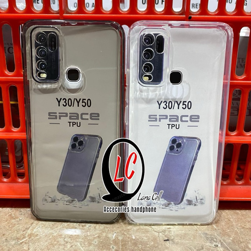 Soft Case Vivo Y30 / Y30i / Y50 / Y50i Selicon Case Clear Bening Transparan + Camera Protection Full