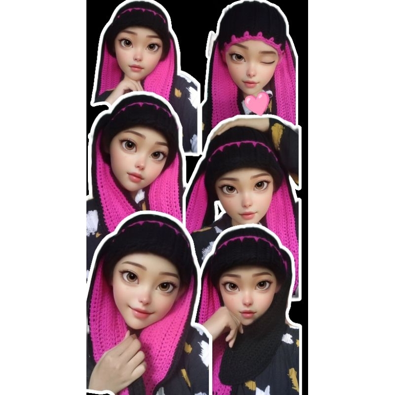 beanie rajut handmade crochet Ateez Mito Bunny cat ear