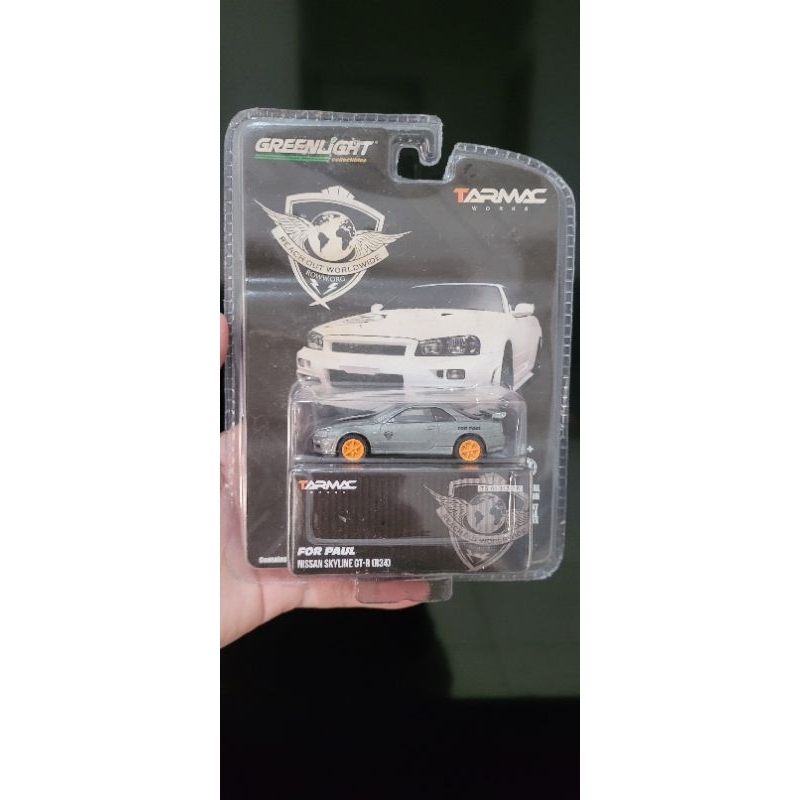 Tarmac Greenlight Skyline GTR R34 for Paul Chase Car BLISTER JELEK