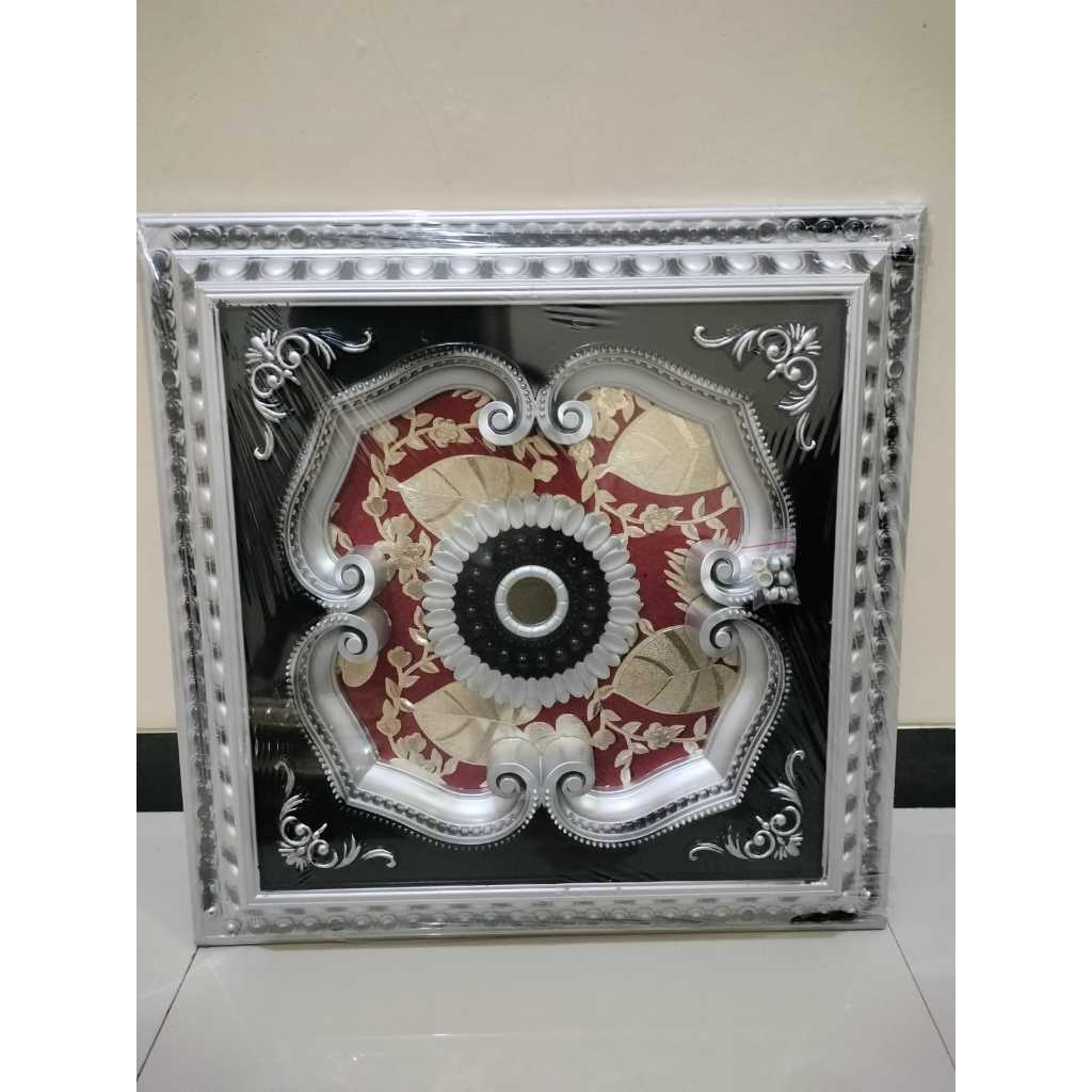 Ornamen plafon pvc ukuran 60x60/VICON LAMPU ORNAMEN 60 CM /ORNAMEN LAMPU 60CM/ORNAMEN PLAFON PvC /