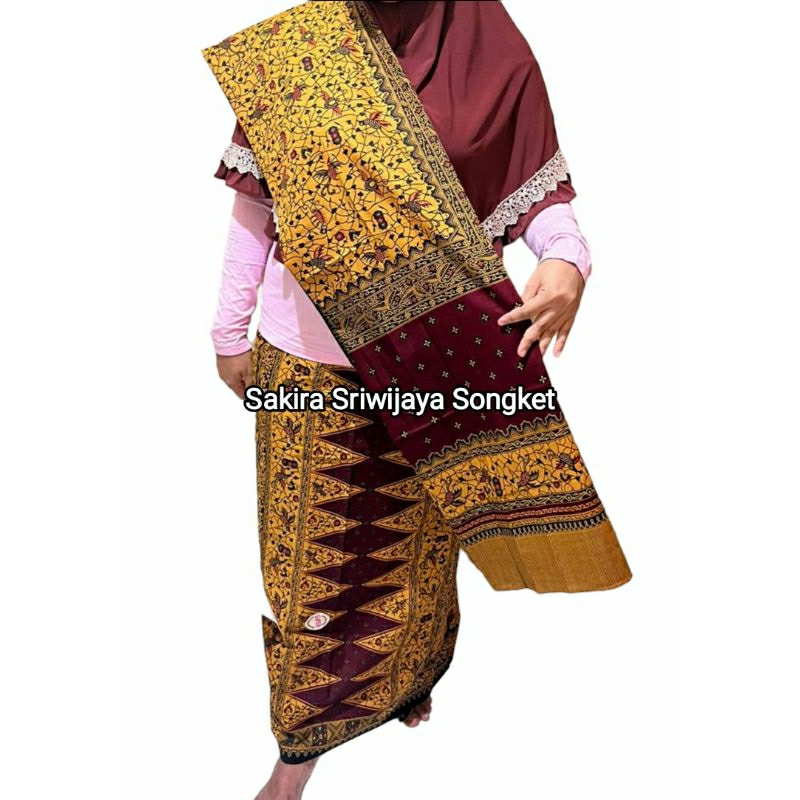 songket jupri lasem palembang setelan batik selendang