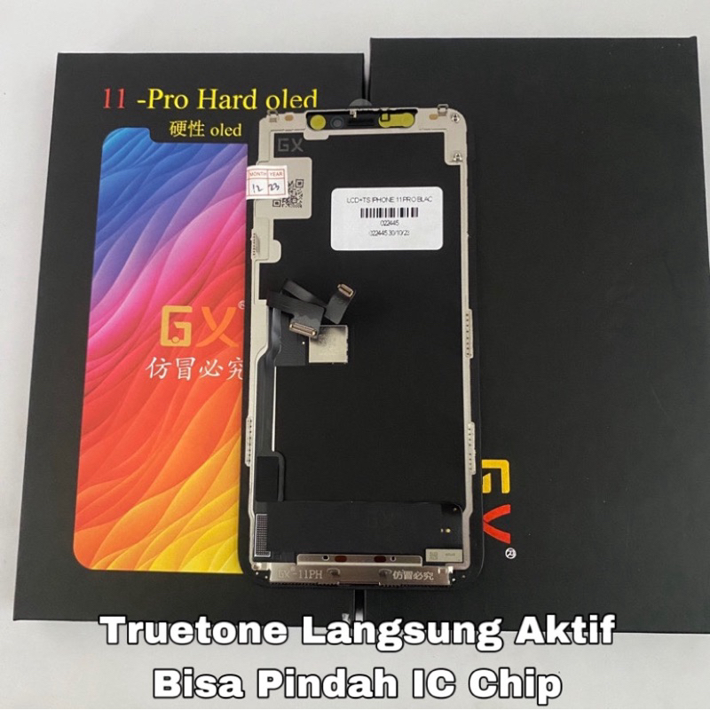 LCD Iphone 11 Pro GX Hard OLED Truetone Langsung Aktif / Bisa Ganti IC Chip