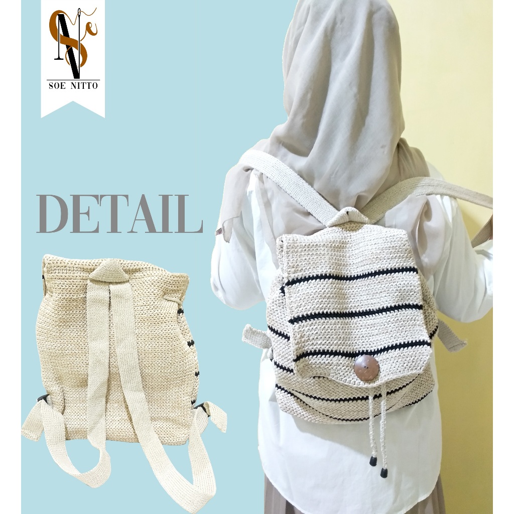 Tas Ransel Rajut Wanita Jepang