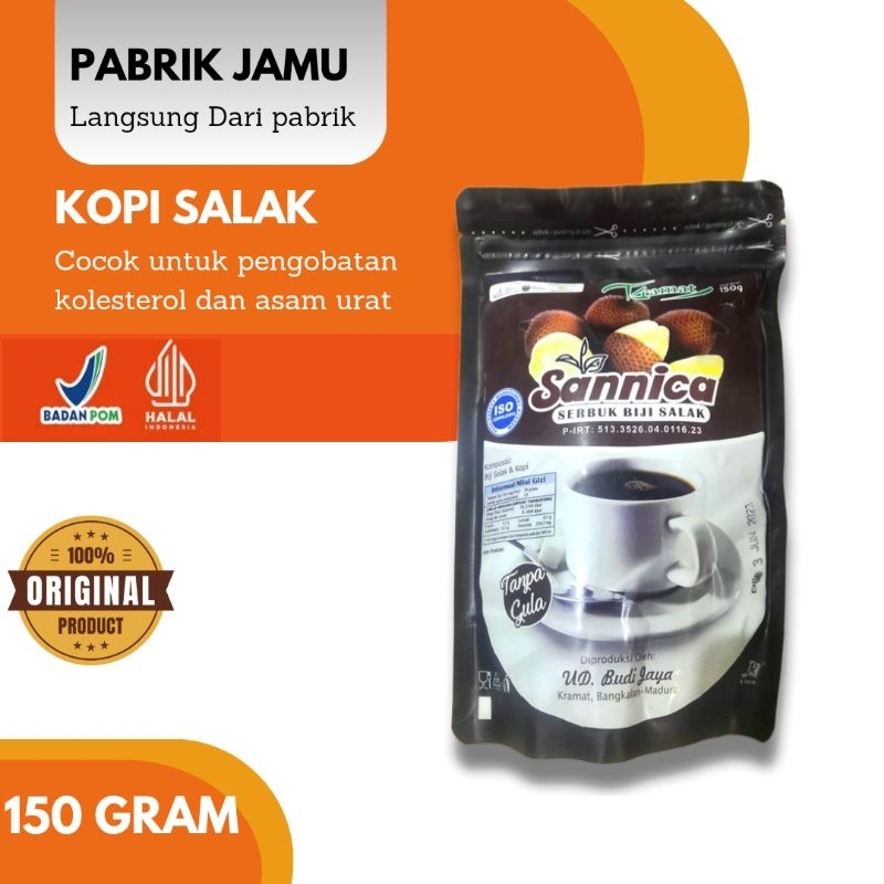 

kopi biji salak asli madura kopi sannica bagus untuk penderita hipertensi 150 gram