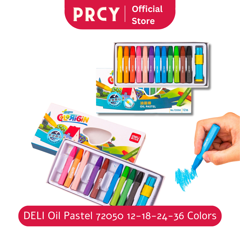 

Crayon Warna Sekolah Deli Oil Pastel Colorigin 12/18/24/36 Warna