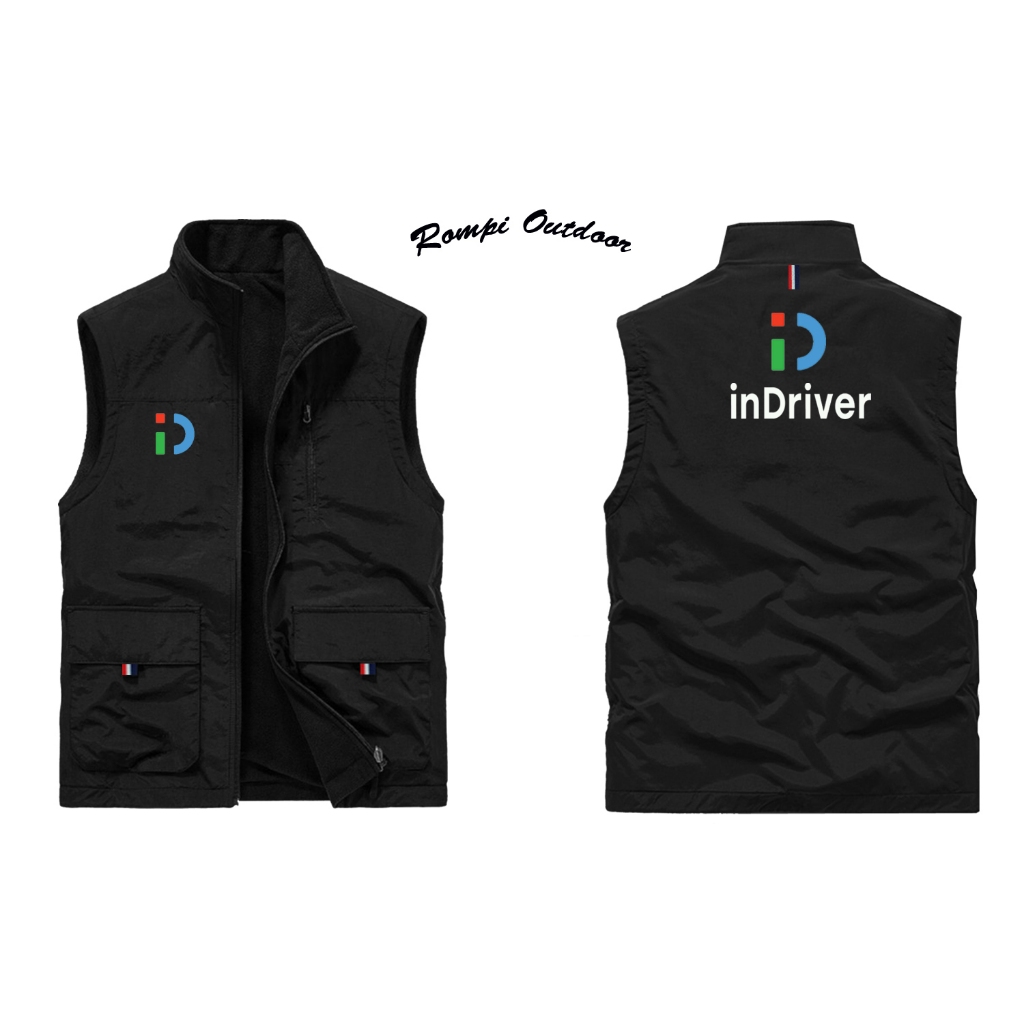 Diskon Jaket Rompi Pria InDriver Rompi Motor Anti Angin Indriver Rompi Hiking Pria Driver Store Onli