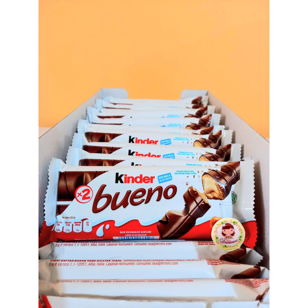 

.Sekotak Kinder bueno milk hazelnut 43 gram ( ds bgr )