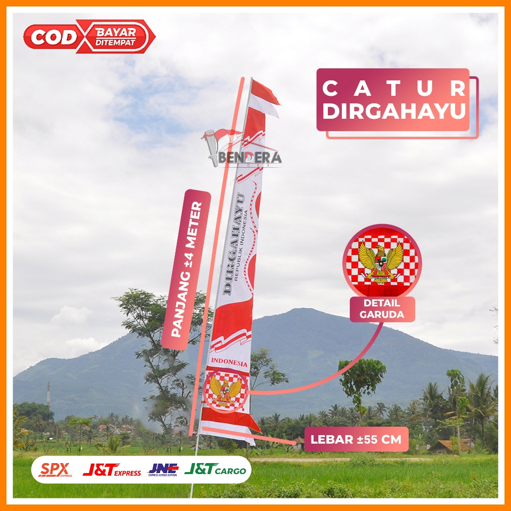 UMBUL UMBUL JUMBO CATUR DIRGAHAYU 4 METER