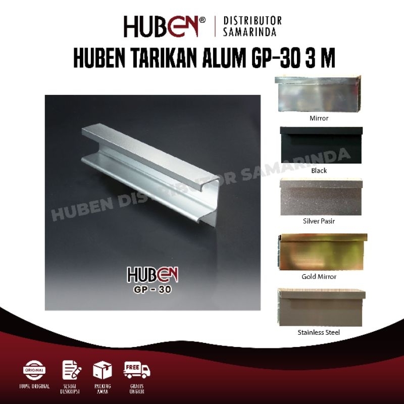 HUBEN Profil Alumunium Frame Handle Aluminium GP 30 & Edging LEA-19