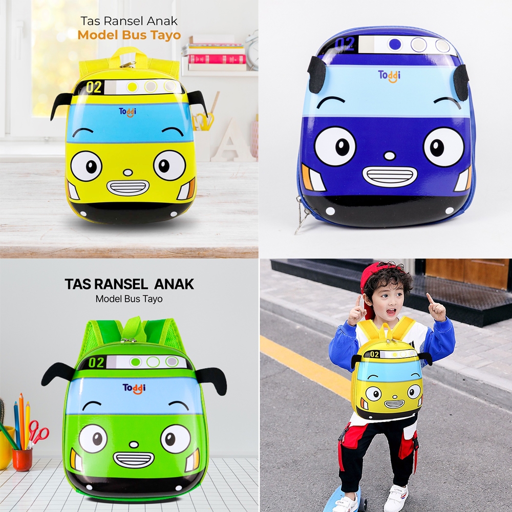TAS RANSEL ANAK SEKOLAH LUCU TK SD SMP TAYO BACKPACK PRIA COWOK LAKI LAKI CEWEK PEREMPUAN WANITA MUR