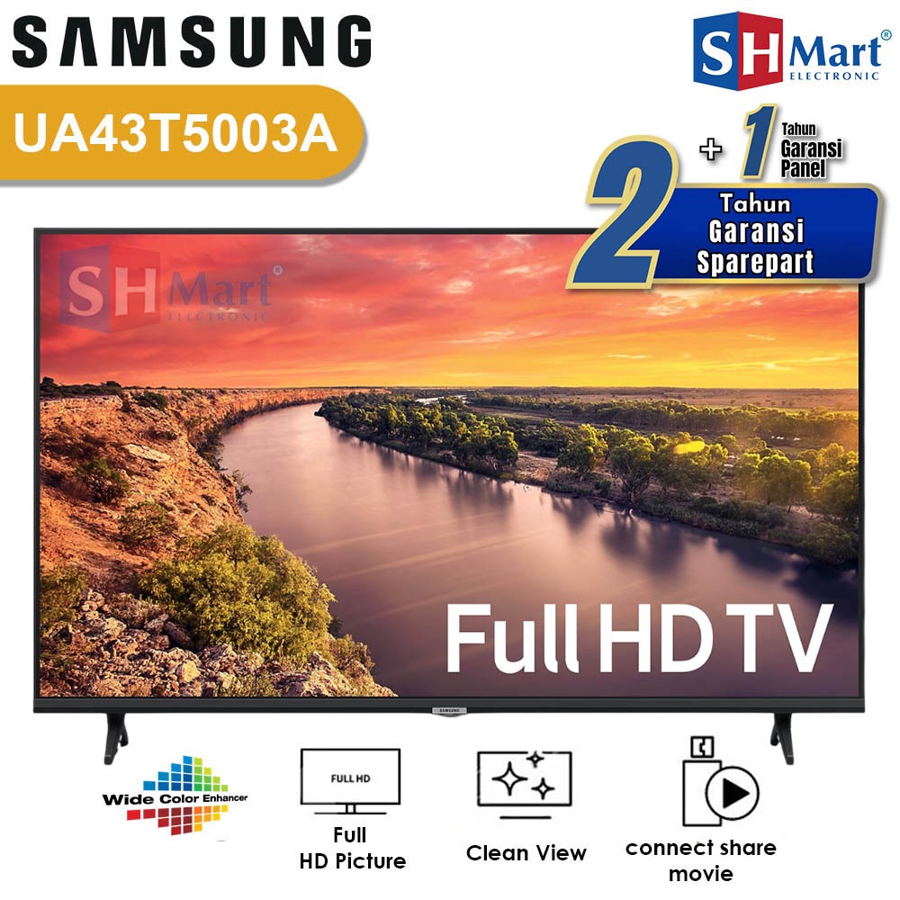 TV SAMSUNG 43 INCH DIGITAL TV UA43T5003AK / 43T5003 GARANSI RESMI (MEDAN)