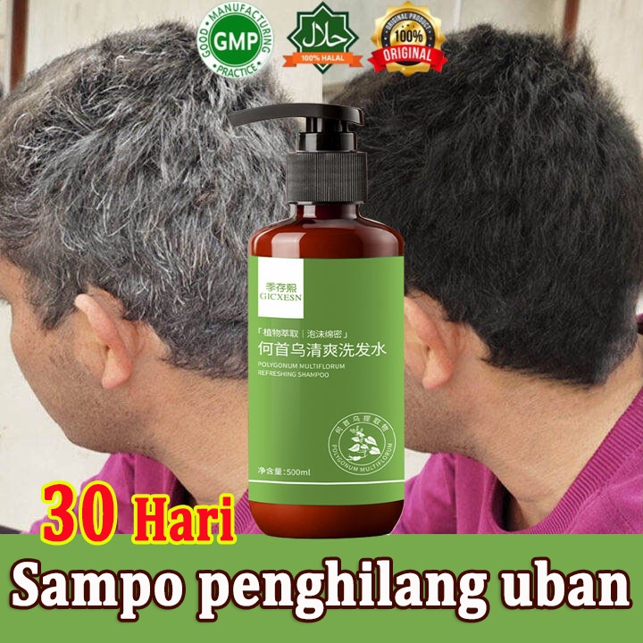 shampo uban herbal shampoo shampoo herbal penghilang uban 500ml shampoo rambut hitam anti ketombe an