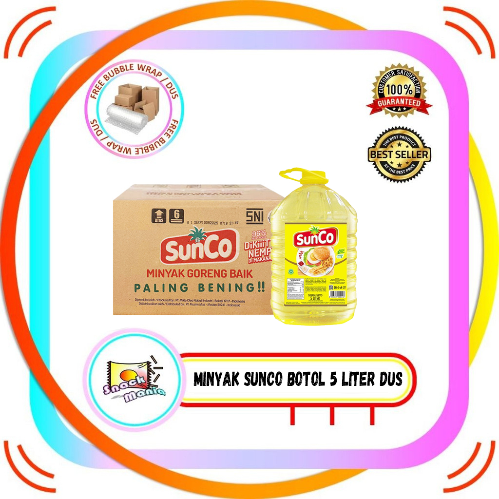 

Minyak Goreng Sunco Botol 5 Liter x 4 pcs DUS Fried Oil