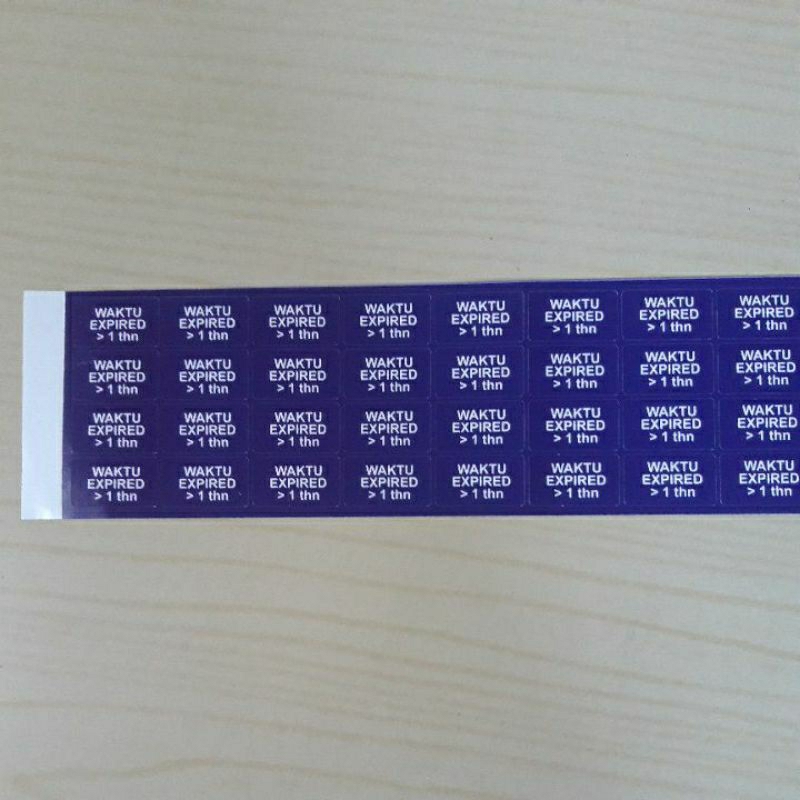 

Stiker Label expired biru >1tahun