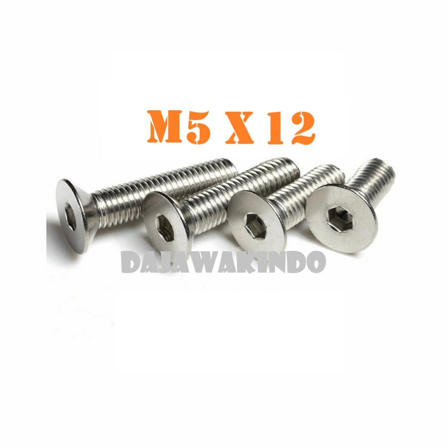 Baut JF L Stainless / Verseng M5 x 12 Stainless 304