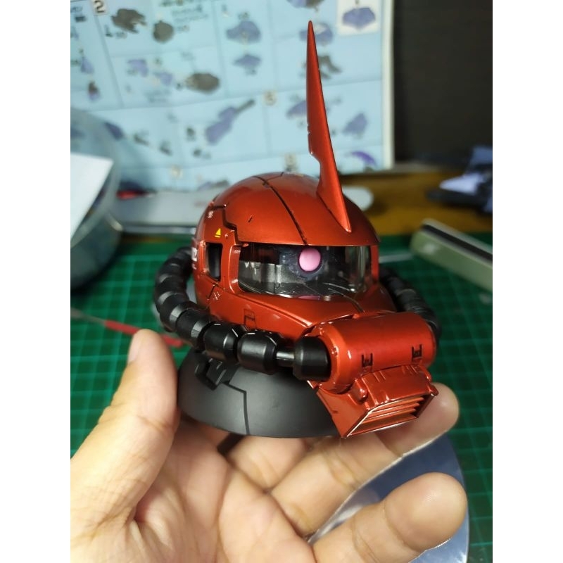 Exceed Model Char Zaku Head Painted Build Candy Paint