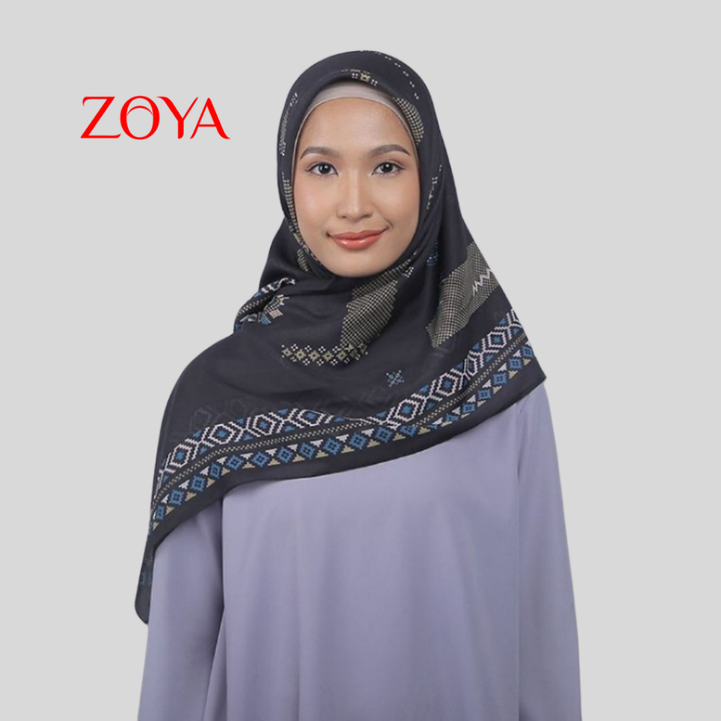 KERUDUNG SEGIEMPAT MOTIF KAYLA SCARF HIJAB ZOYA