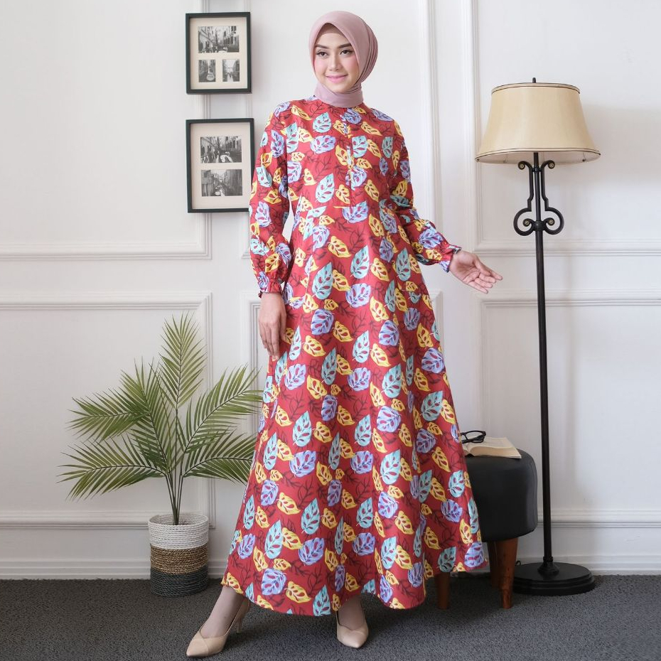 ABA agen baju official  GAMIS JAMILLAH ( DAPAT BAJU AJA ) - homey dress - gamis - gamis wanita - gamis katun apel - gamis muslim - dress - dress wanita - dress menyusui - gamis menyusui - gamis syari-JAMILLAH 9 MARON