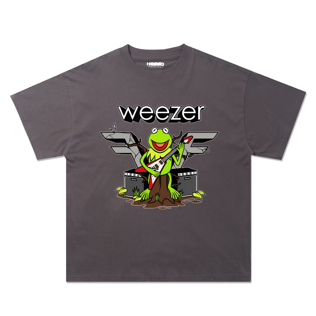 KAOS BAND VINTAGE OVERSIZE WEEZER FROG / PRIA & WANITA / UNISEX / BAJU OVERSIZE 24S / WEEZER BAND HO
