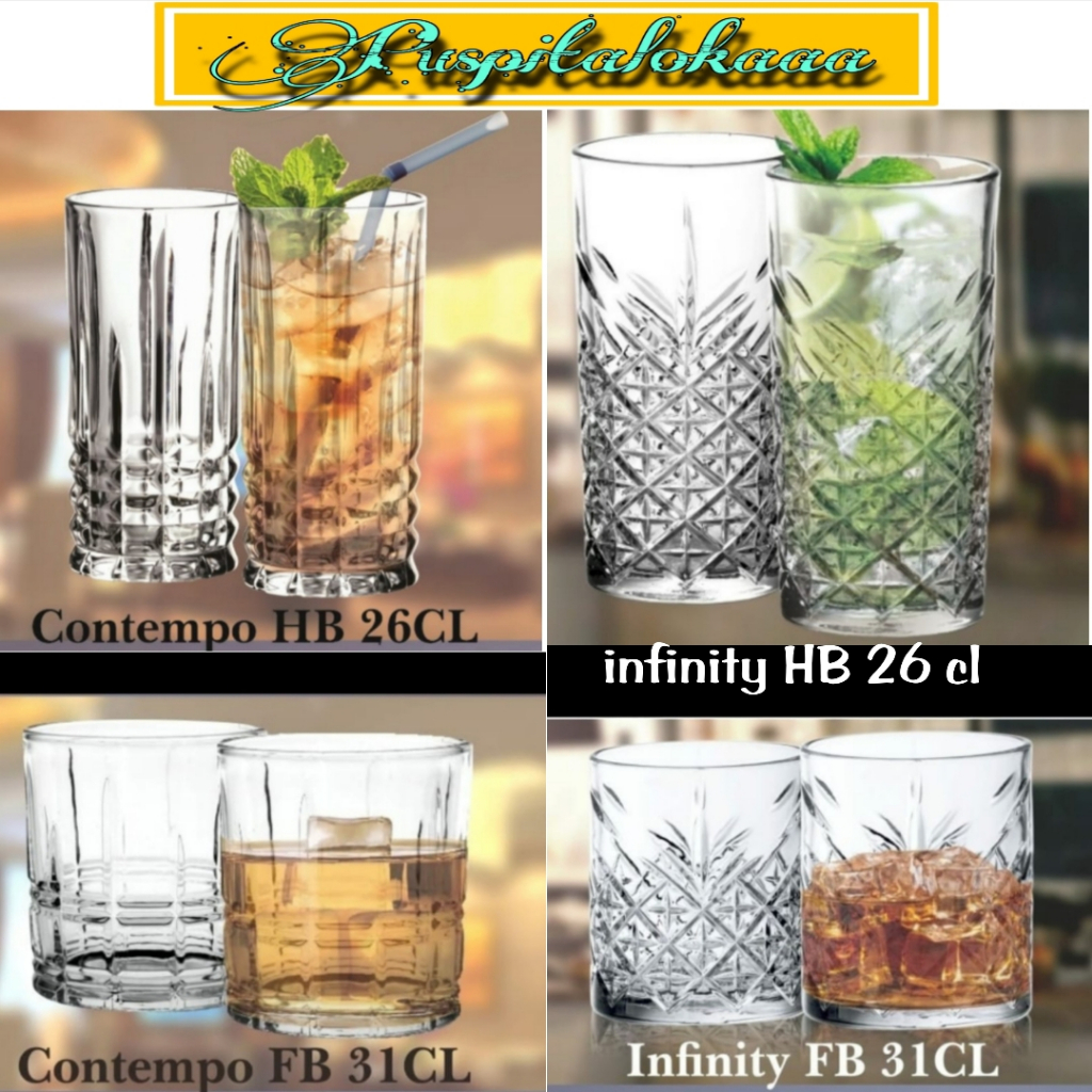 GELAS KRISTAL FORMIA | GELAS KACA WISKY INFINITY CONTEMPO