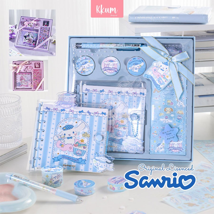 

6 in 1 gift set ORI journal box sanrio/ High quality hampers party kuromi（Resmi Sanrio）