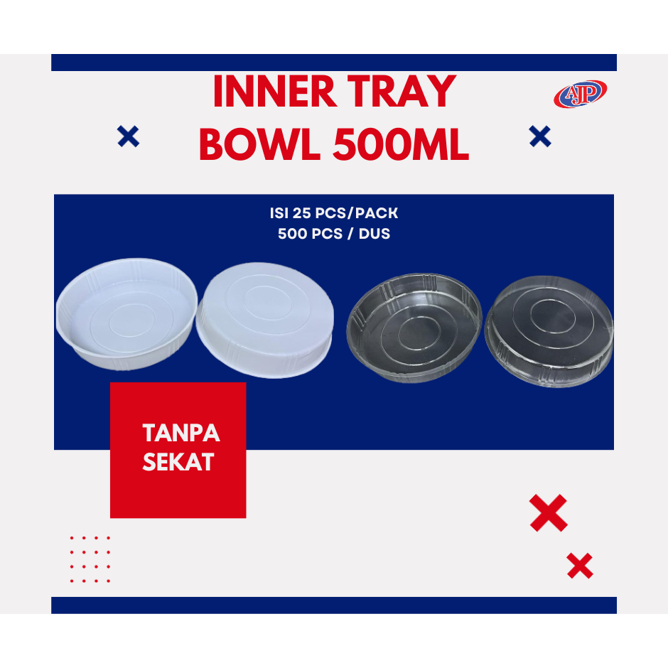 INNER TRAY PAPER BOWL 500 ML / PLASTIK TRAY PAPER BOWL 500 ML