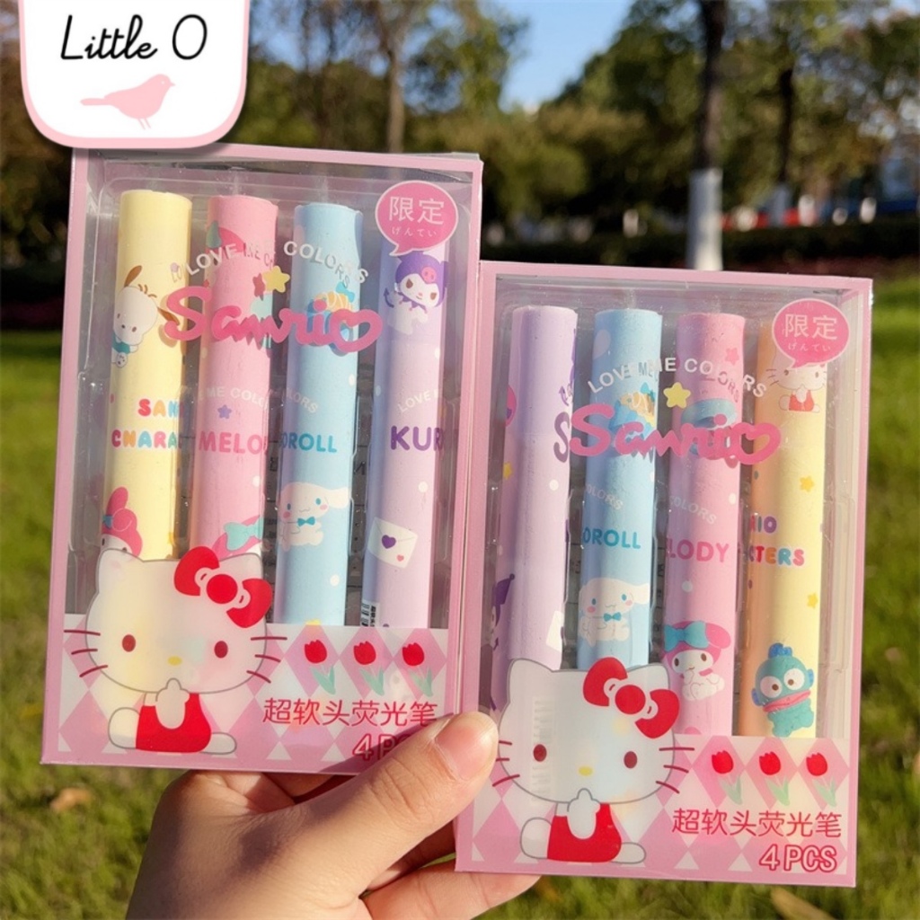 

SANRIO 6IN1 4in1 Stabilo highlighter stabillo lucu highlighter lucu Pastel Color Penanda Pewarna