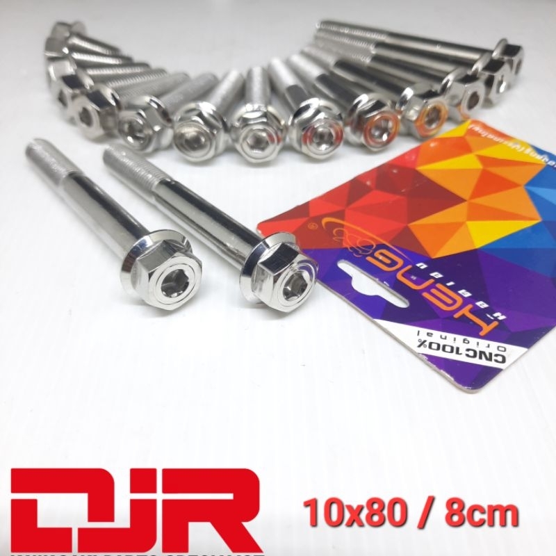 baut 14 probolt 10x80 2 kunci HEXAGON STAINLESS heng thailand baut 14 panjang 8cm