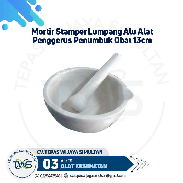 Mortir Stamper Lumpang Alu Alat Penggerus Penumbuk Obat 13cm