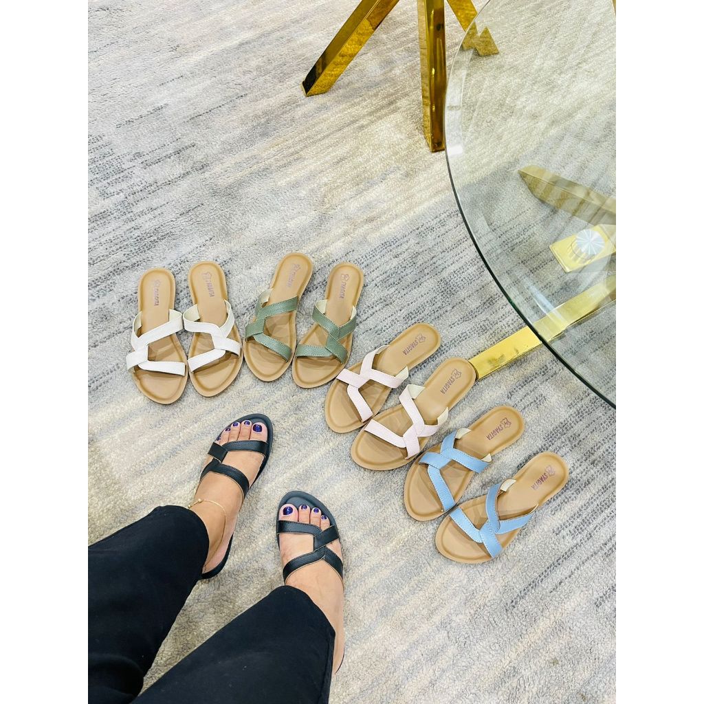 SANDAL KULIT WANITA MODEL BRESKA INT AQUILA - TOKO SYAGITA KULIT ASLI GARUT