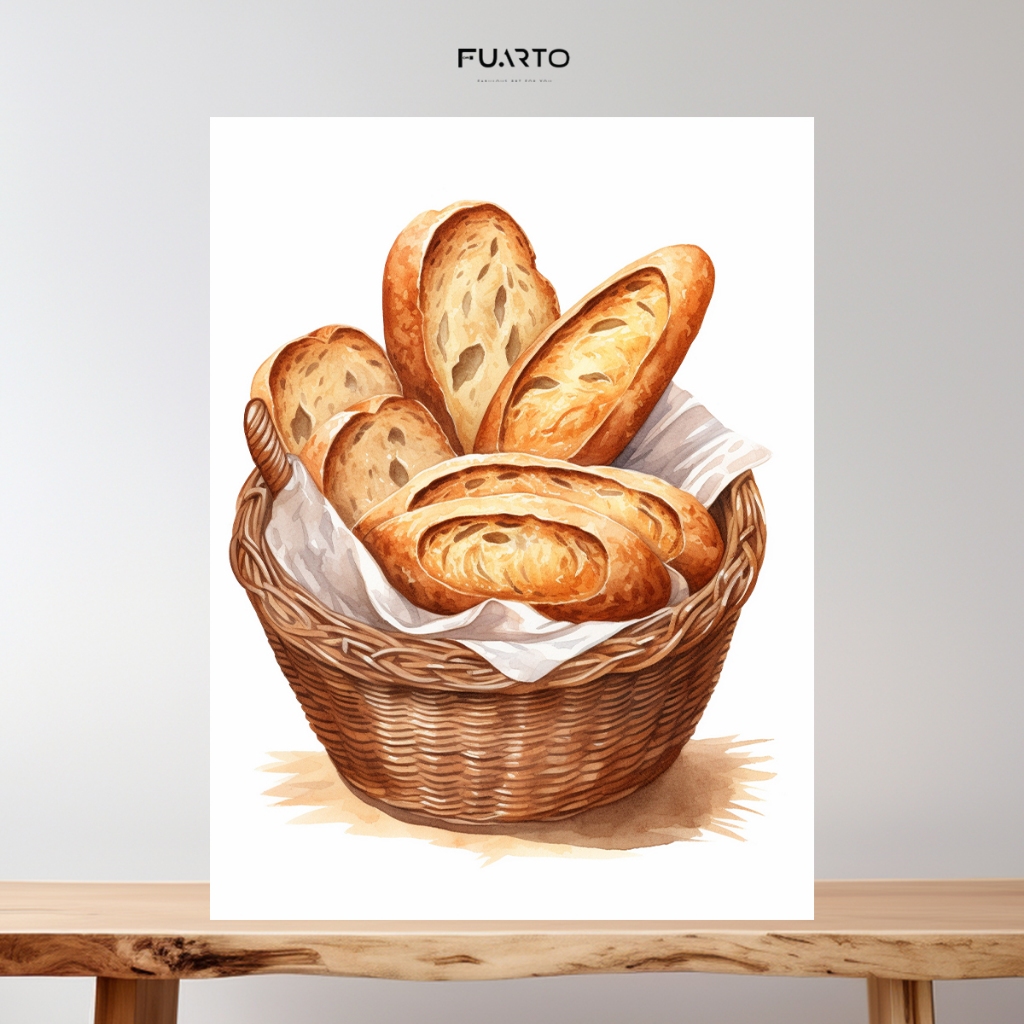 Wall Decor Pajangan Dinding Hiasan Kayu Roti Cafe 30x40 12R - Fuarto Surabaya