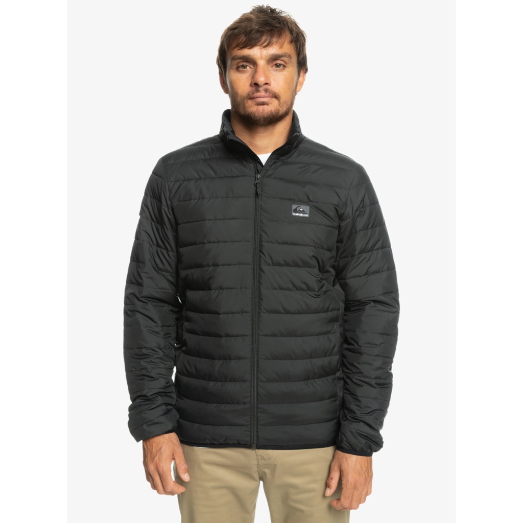 Quiksilver Mens Scaly Puffer Jacket Black Jacket Snowboarding Jacket Original Quicksilver Puffer win