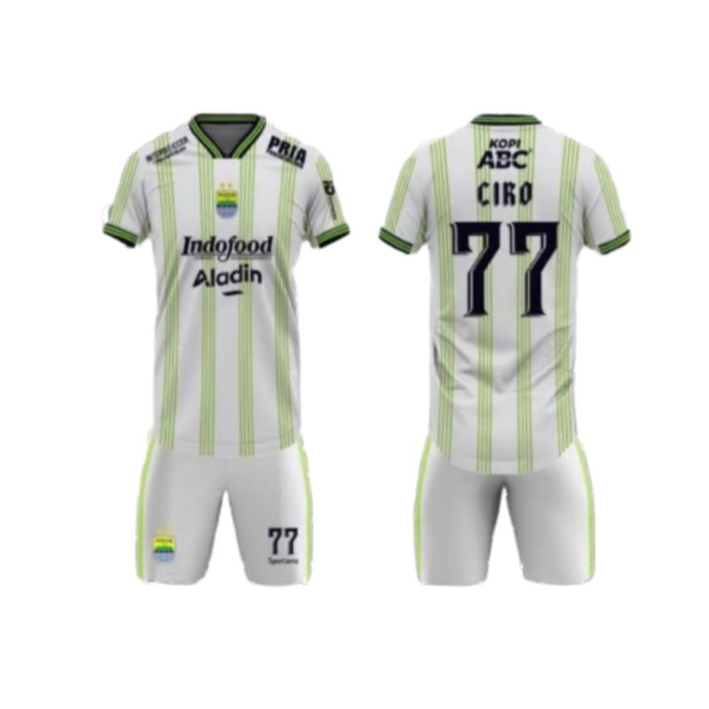 Jersey bola anak ciro persib bandung away musim terbaru 2024