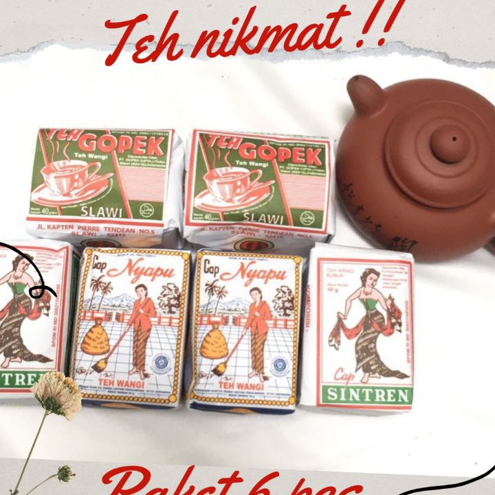 

PROMO SALE Teh Nyapu Teh Gopek Teh Sintren Paket 6 pcs