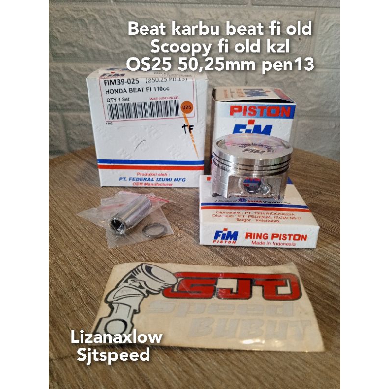 piston fim beat Scoopy karbu fi old os25 50,25mm kzl kvy pen13 fim39