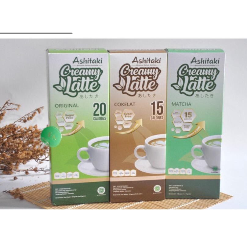 1111 ASHITAKI CREAMY LATTE MINUMAN DIET  MINUMAN BUBUK ANTIOKSIDAN STEVIA Original Coklat Matcha