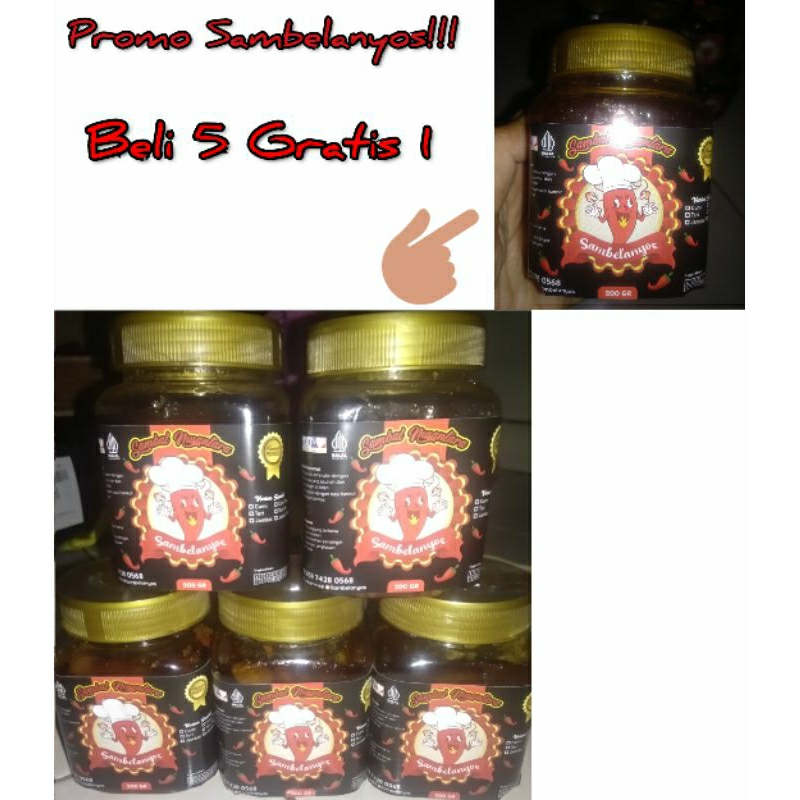 

SAMBELANYOS BELI 5 GRATIS 1 SAMBAL CUMI PEDAS SEUHAH