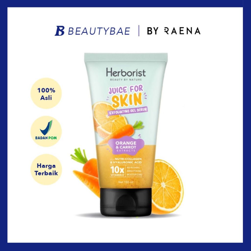 HERBORIST Juice For Skin Exfoliating Gel Scrub Orange Carrot 150ml