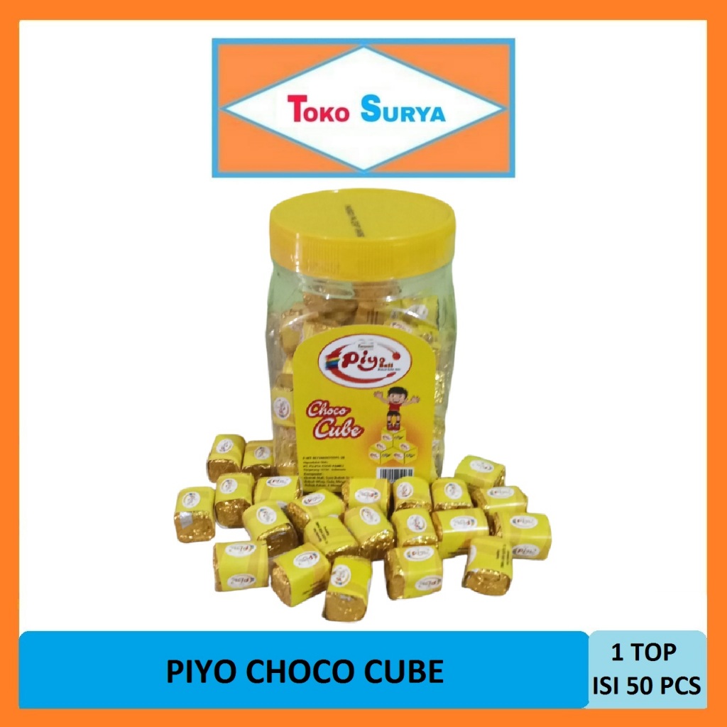 

Piyo Choco Cube Cokelat 1 Toples Isi 50 Pcs